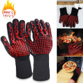 1 Pair Kitchen Fireproof Gloves Heat Resistant Thick Silicone Cooking Baking Barbecue Oven Gloves BBQ Grill Mittens Kitchen Tool