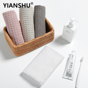 YIANSHU 1/2/3/4/5 Pcs Towels Solid Color Waffle Household Soft Breathable Absorbent Bathroom Towels Kitchen Cleaning Towel