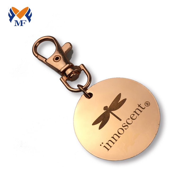 Personalised Rose Gold Keyring   
