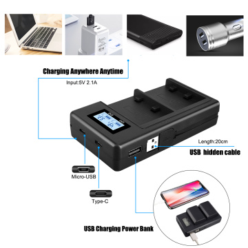 PALO NP-FZ100 NPFZ100 NP FZ100 Battery Charger for Sony NP-FZ100, BC-QZ1, Sony a9,A7R MARK 3, a7R III, a7 III,A6600