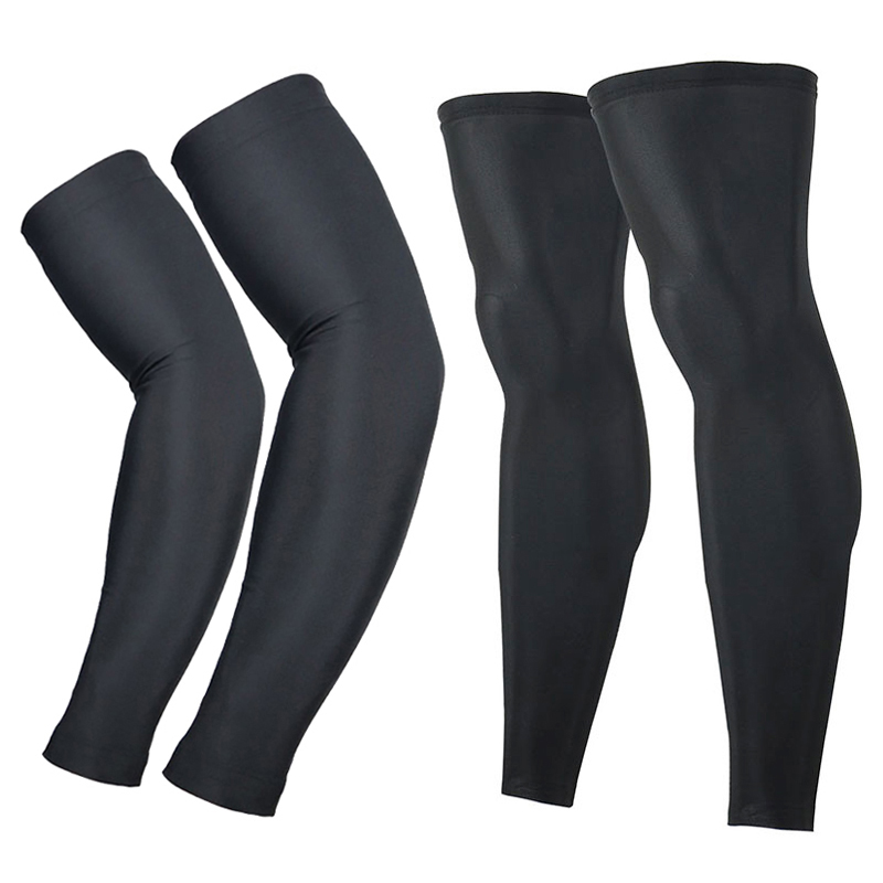 LOCLE Cycling Legwarmers Sport Safety Running Legging Basketball Soccer Leg Warmers and Arm Sleeves Tights Sportswear Sets