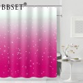 BBSET Rainbow Shower Curtain Colorful Stripes Pattern Bathroom Curtain Decor Waterproof Polyester Shower Curtains with 12 Hooks
