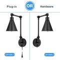 Industrial Dimmable Adjustable Black Wall Sconce