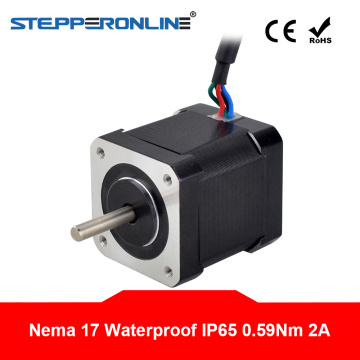 Nema 17 Waterproof Stepper Motor IP65 0.59Nm 48mm 2A 2 Phase Stepping Motor 5mm Shaft 4-lead CNC Motor