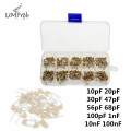 300Pcs 10Value 50V 10pF To 100nF Multilayer Ceramic Capacitor Assortment Kit Wholesale Price for PCB Diy Kit capacitor