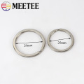 Meetee 20pcs Metal Keyring Split O Ring 20/25/29mm Circle Rings Buckles for Keychain Handbag Making Jewelry DIY Part Accessories