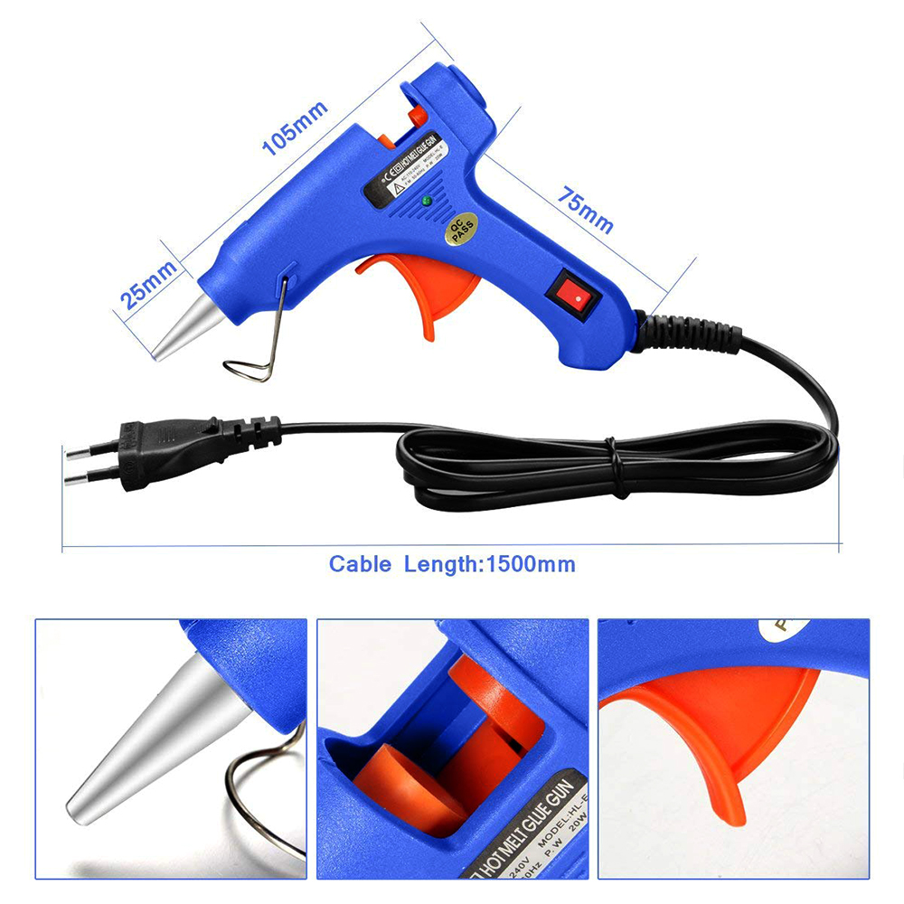 Petpig High Temp 20W Glue Gun 110-220V Hot Melt Glue Removable DIY Tool Power Tool Small Craft