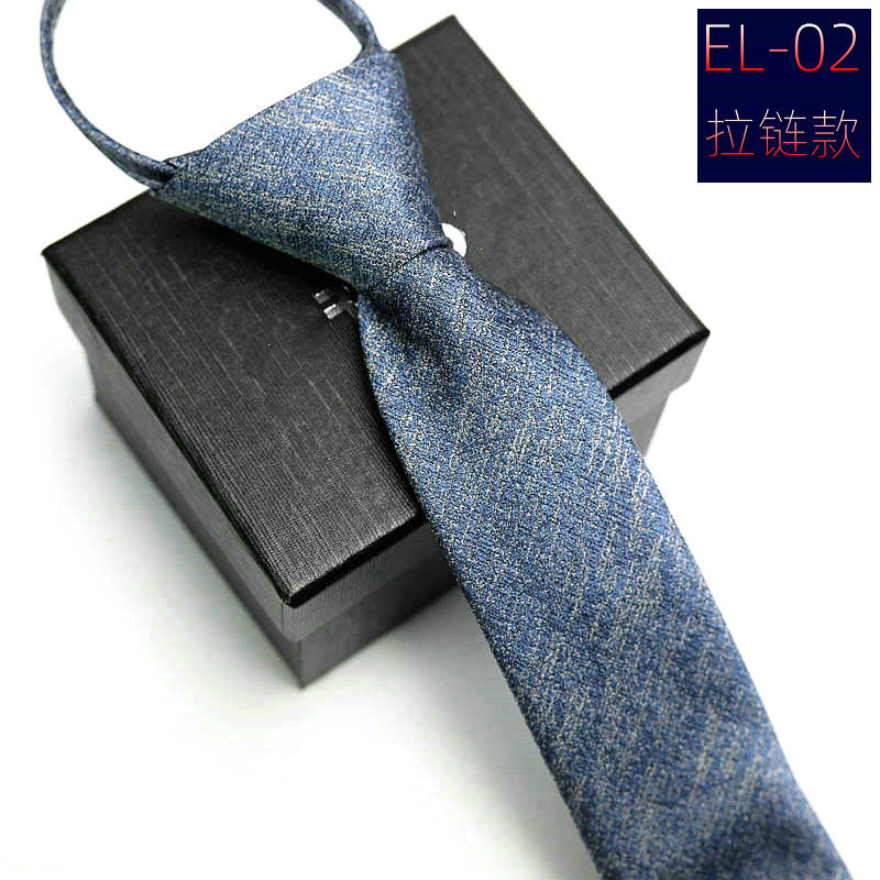 48*6 CM 1200pin Zipper Tie Mens 6cm Skinny Zipper Neckties of Fashion Business Casual Lazy Ties for Men Striped Solid color ties