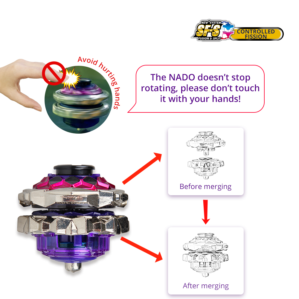 Gyro Infinity Nado 3 Crack Series Transforming Vehicles Split Crack Spinning Launcher Top Kids Toys Beyblade Toy