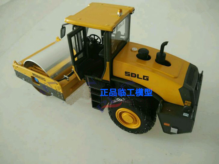 Collectible Alloy Model 1:35 SDLG RS8220 Single Compactor Wheel Road Roller Engineering Machinery Vehicles DieCast Toy Model