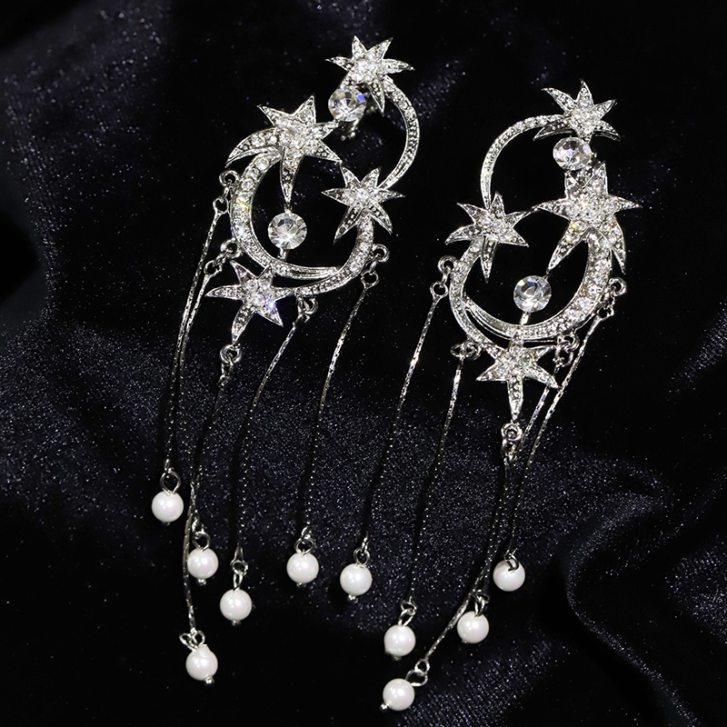 HIMSTORY Newest Silver Color Star Rhinestone Bridal Crown Wedding Headwear Fashion Crystal Princess Hair Accessories