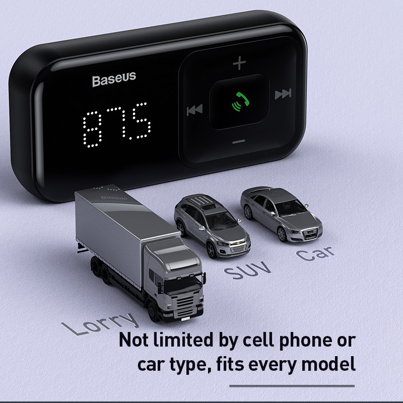 Baseus Car Fm Transmitter Bluetooth 5.0 Mp3 Player Radio modulator Adapter 3.1A USB Car Charger Handsfree Car Kit Wireless Aux