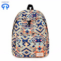 Printed bright color backpack with two shoulders