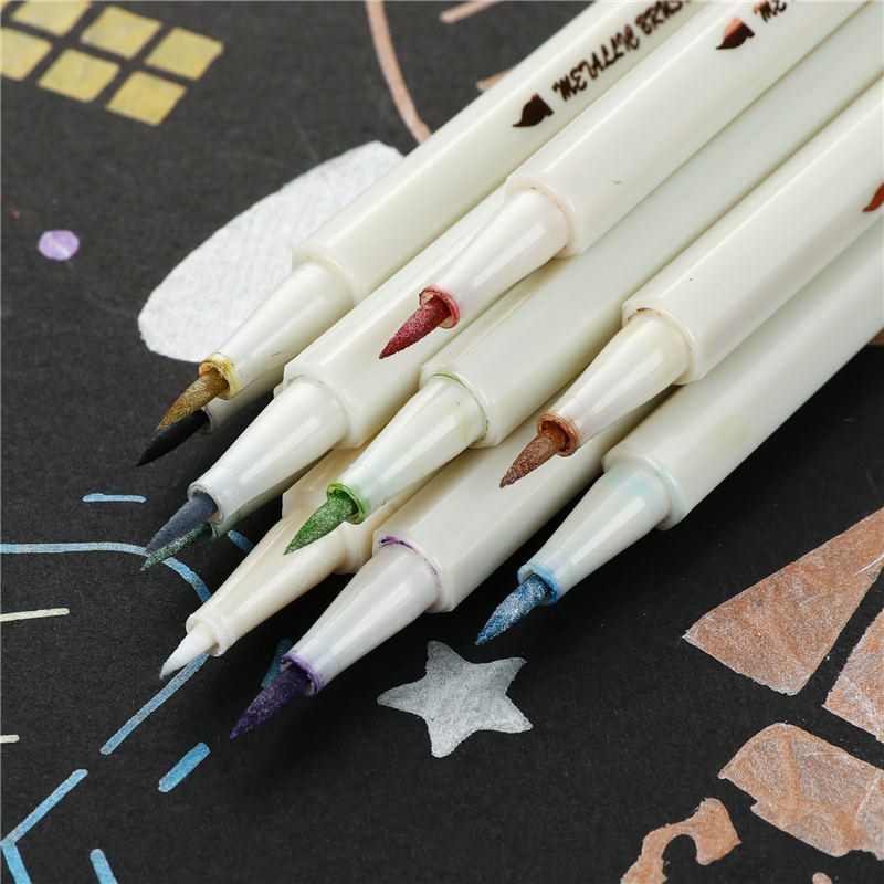 10 Multicolour STA Doodle Metallic School Art Supplies Markers Brush Pen Fineliner Permanent Marker Whiteboard Marker 04312