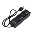 Russia Only USB HUBS 4 Port USB 2.0 Hub On/Off Switches + DC Power Adapter Cable for PC Laptop 202