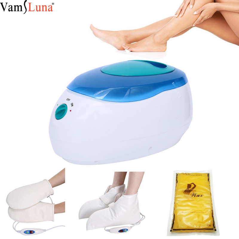 Wax Warmer 2.2L Paraffin Wax Melting Machine With 350g Paraffin Wax & Heated Electrical Booties and Gloves for Hydrating Salon