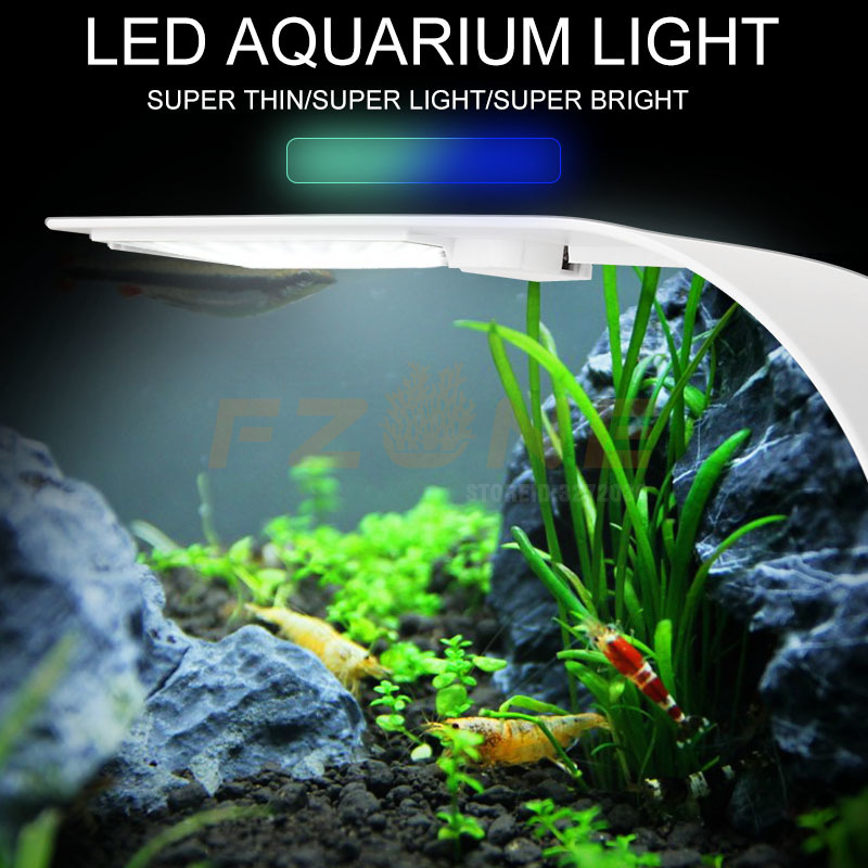 Super Slim LED Aquarium Light Lighting Plants Grow Light Aquatic Plant Lighting Waterproof Clip-on Lamp Energy Saving Lamp