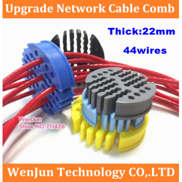 44holes Network Cable Combs router network cabinet machine room Organizer Arrangement Tiy Tool 20mm thick for Catgeory 5/6