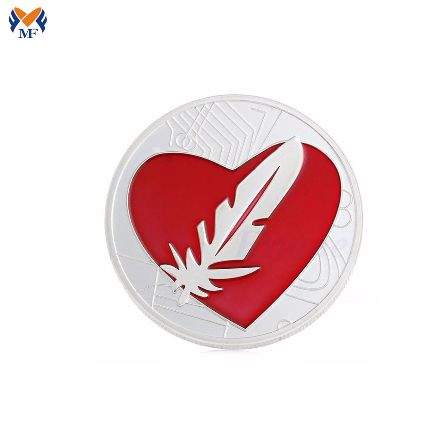 Metal Feather Coin