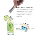 Reusable Ice Cubes For Drinks -Metal Ice Cube - Chills Drinks Without Diluting Them - With Storage Tube with Tongs and Tray