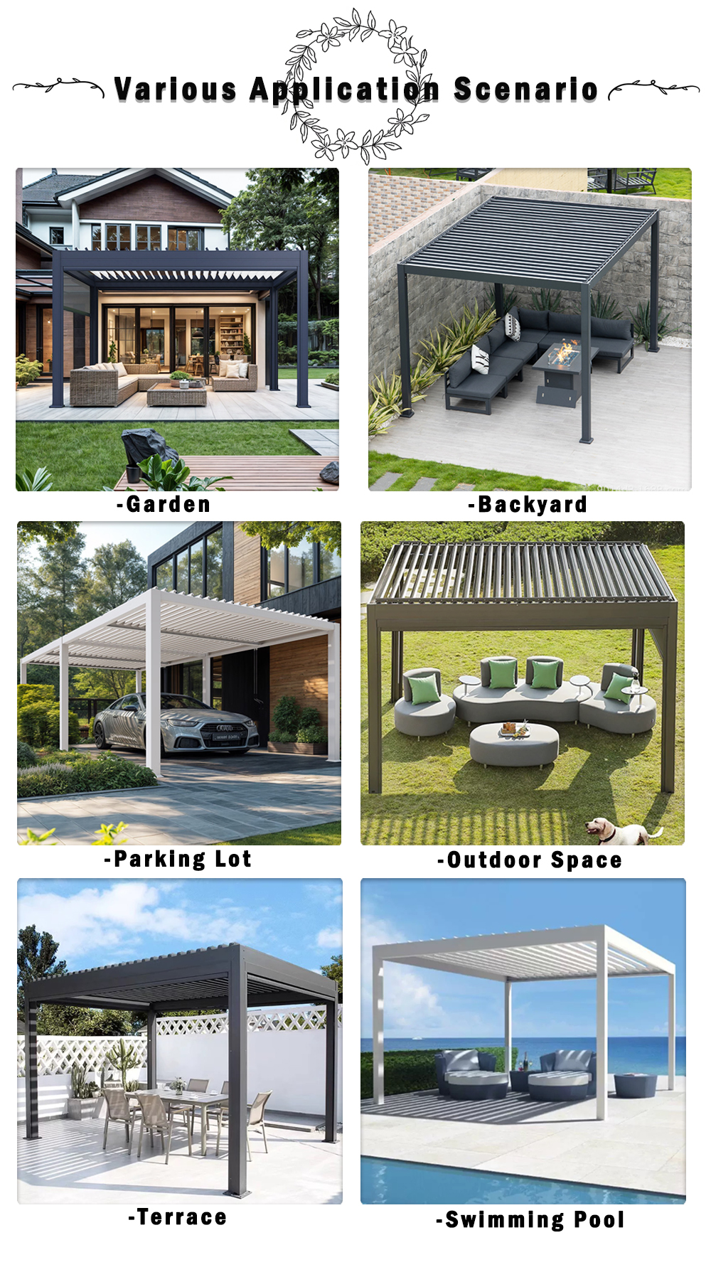 aluminium pergola
