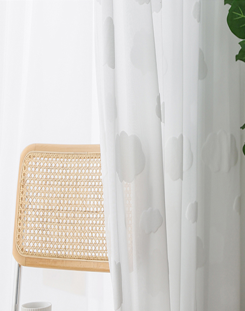 Embroidery Children Tulle Curtain Sheer