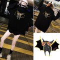 Cartoon bat Patches for clothing T shirt women Sequined Sequins T-shirt Women Fashion Tops Shirt Girl Biker Patch for Clothes