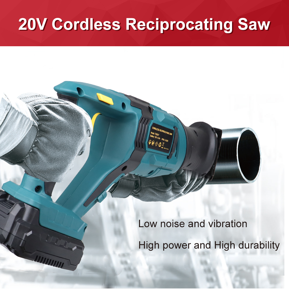 20V cordless li-ion reciprocating saw wood/metal cutting saw saber saw rechargeable recip saw hand saw reciprocating saw blades
