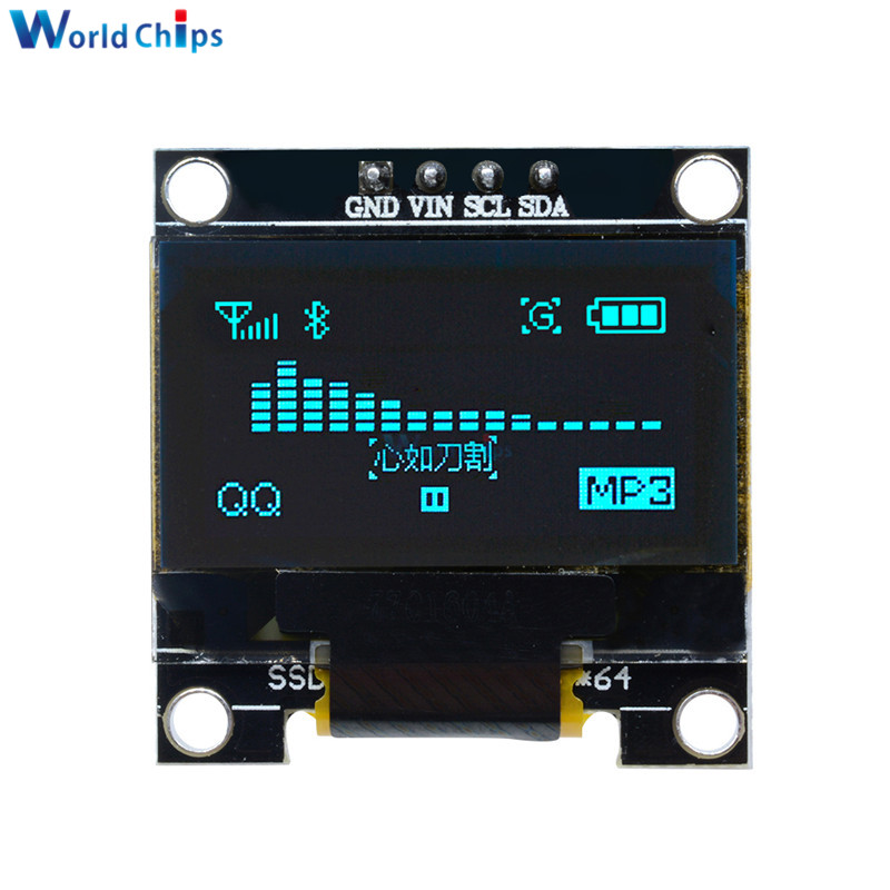 0.96" 0.96 inch 128X64 I2C SSD1306 12864 LCD Screen Board IIC Serial Yellow Blue / Blue / White OLED Display Module for Arduino