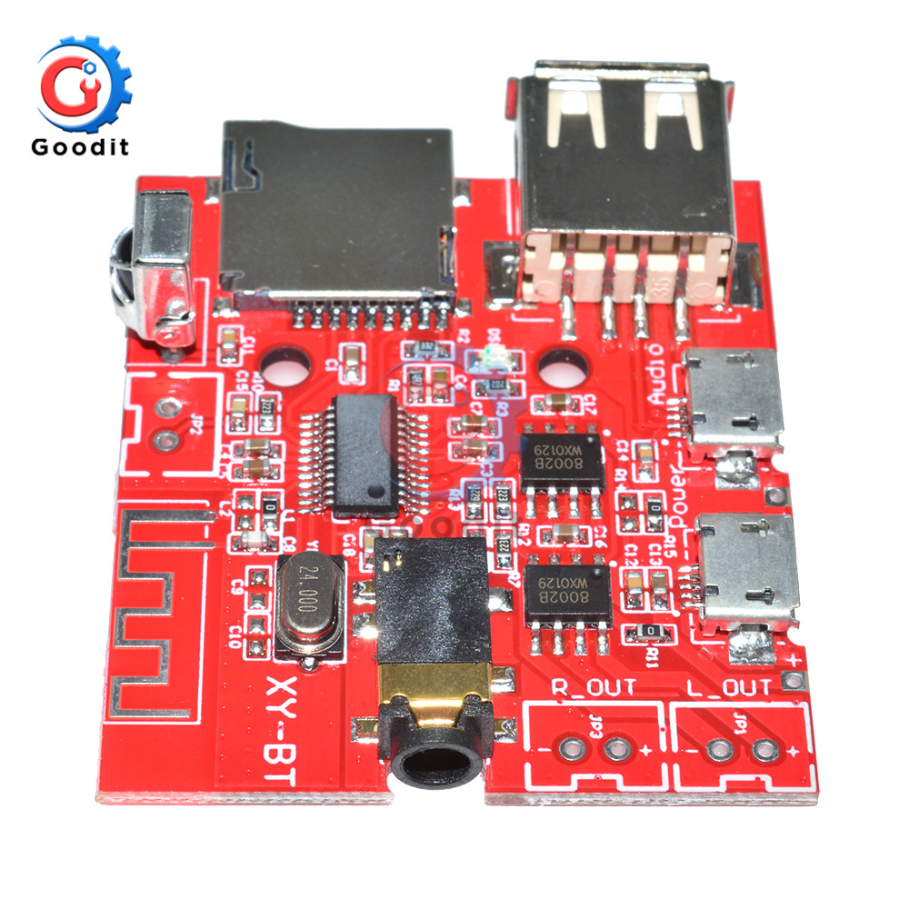 Car Bluetooth 4.1 MP3 WAV Decoding Board 3W Speaker Amplifier Audio Receiver Module Support USB/TF/U-DISK/IR Remote Control
