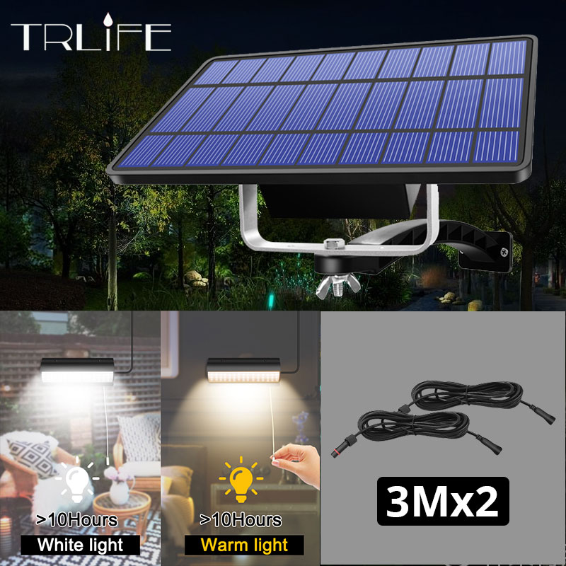 Warm White Solar Pendant Light Outdoor Indoor Auto On Off IPX65 Waterproof Solar Lamp for Barn Room Balcony Chicken With Cable
