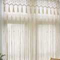 Bohemian Handmade Macrame Curtain Bohemian Wedding Backdrop 200x85cm Cotton Rope Photo Backdrop Home Room Wall Hanging Tapestry