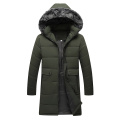 Winter Hooded Trench Coat Men Casual Solid Men's Down Parka Jacket Thick Long Zipper Coats Man Hat Detachable Mens Clothes M-8XL