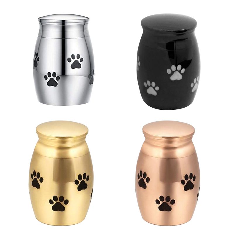 Pet Cremation Urns Stainless Steel Ash Memorial Container Dog Cat Resting Place K1MF