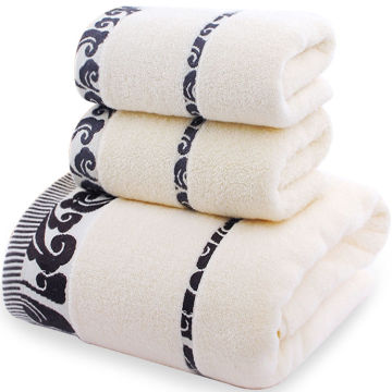 Selling cotton Towel Bath Towel Set Bath Towel 140x70cm Towel 35x75cm Soft Absorbent Three-Piece Set