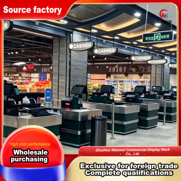 Durable custom service counter for supermarket