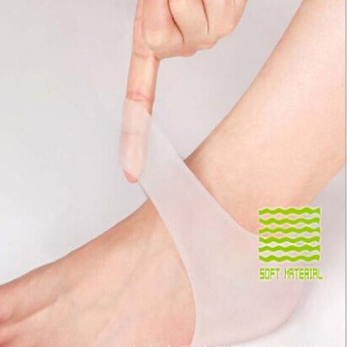 2pcs Transparent Silicone Moisturizing Gel Heel Sock Cracked Hand/Foot Skin Gel Care Support Protector Socks Peds