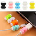 10pcs Silicone Cable Organizer Office Stationary Desk Set Accessories Supplies USB Data Wrap Cord Winder Wire Protector Holder