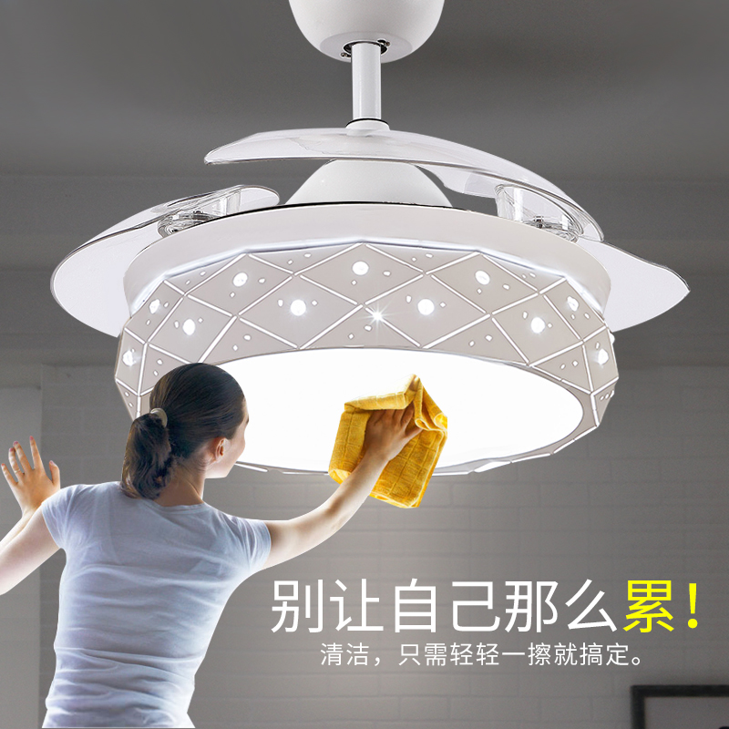bedroom decor led ceiling fans with lights remote control restaurant invisible dining room ceiling fan light luminaire suspensio