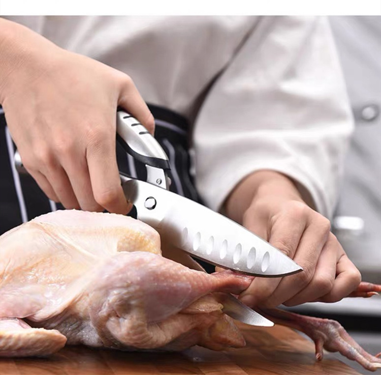 Mack Walker Stainless Steel Multi-function Kitchen Scissors Shears Detachable Chicken Bones Scissor Vegetable Cutter Chef Knife