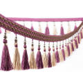 1M Curtain Tassel Beaded Fringe Sewing Trim Braid Boho Upholstery DIY Luxury