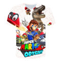 Classic Cartoon Mario 3D T-shirt New Harajuku style Classic Game Mario Bros kids clothes Mario Boys Clothes Street T-shirt