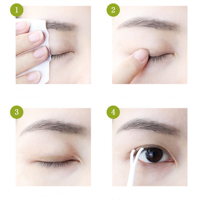 24 Pairs Narrow Carnation Paper Double Eyelid Sticker Fiber Adhesive Eyelid Stickers Eye Tapes Adhesive New Eye Tapes