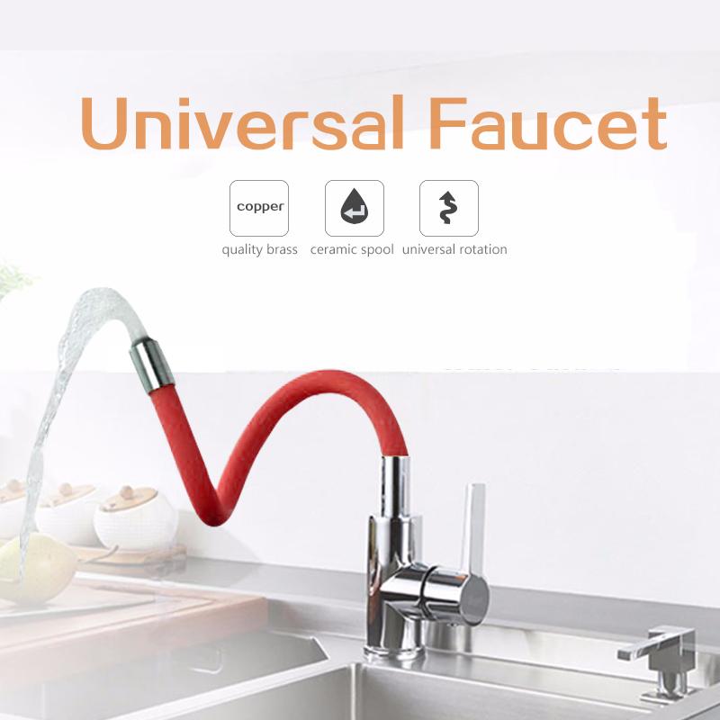 Silica Gel Nose Any Direction Rotating Kitchen Faucet Cold and Hot Water Mixer Torneira Cozinha Single Handle kitchen tap