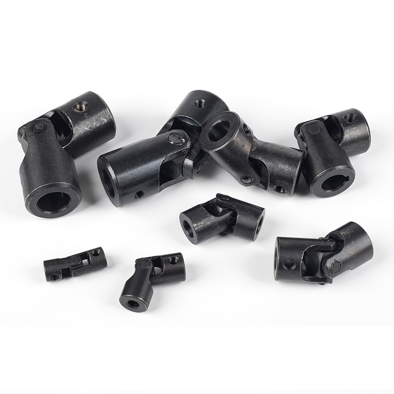 1pcs Metal Universal Joint Boat Metal Cardan Joint Gimbal Couplings Universal Joint Connector Black Plating With Keyway