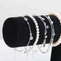 Hot Sales Portable Velvet/PU Leather Bracelet Bangle Necklace Display Stand Holder Watch Jewelry Organizer T-Bar Rack dg88