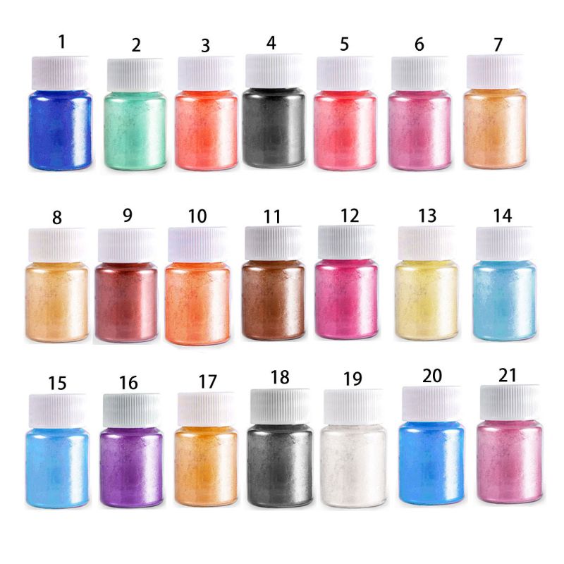 21 Colors Aurora Resin Mica Pearlescent Pigments Colorants Resin Jewelry Making Soap Tools Material Crystal Mold dropshipping