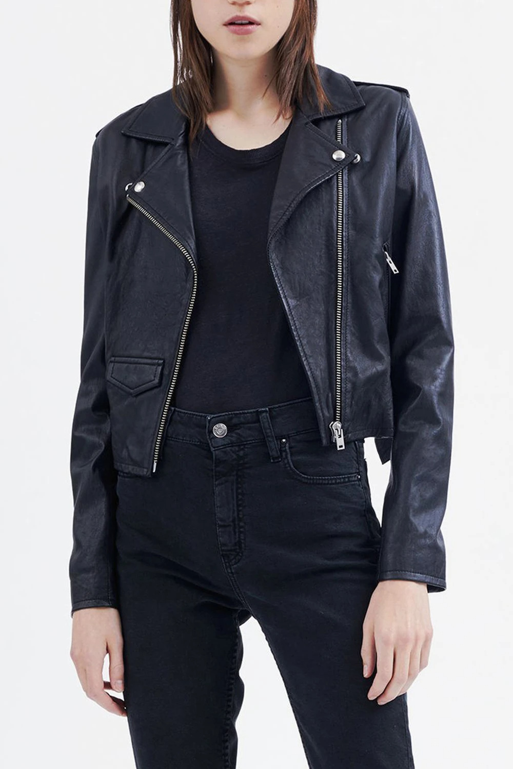 Colorful Pu Leather Jacket For Women