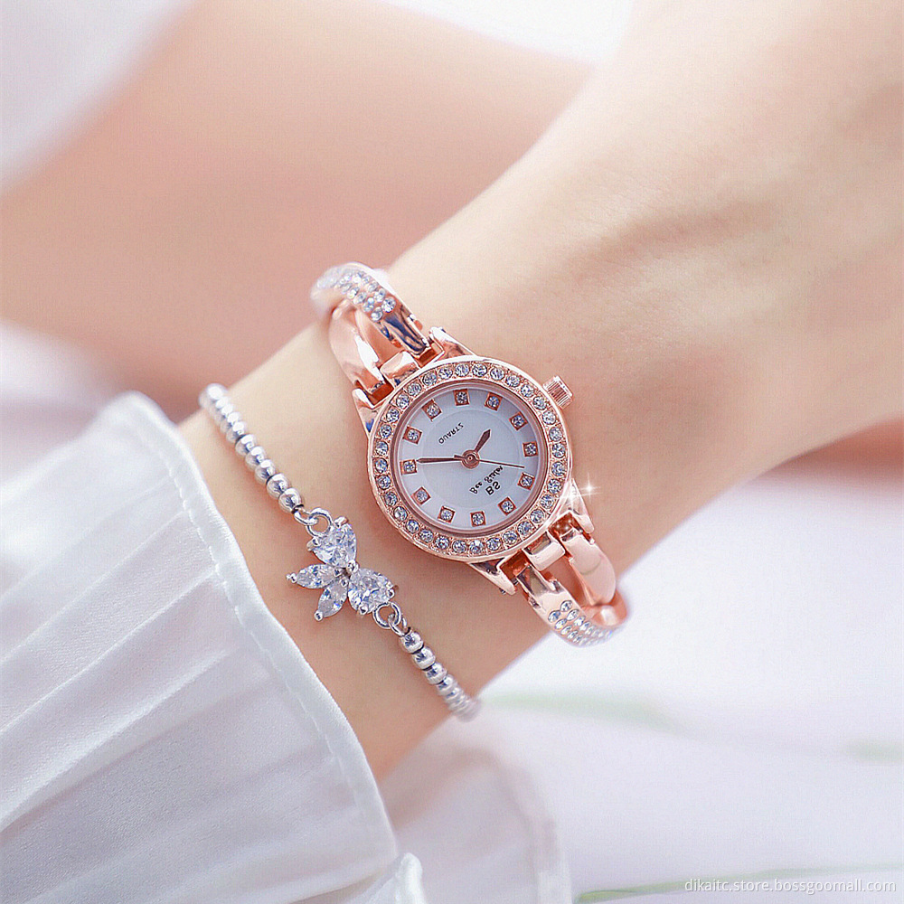 BS-FA1531 Fashion Rose Gold Rhinestone Cross Luxury watch