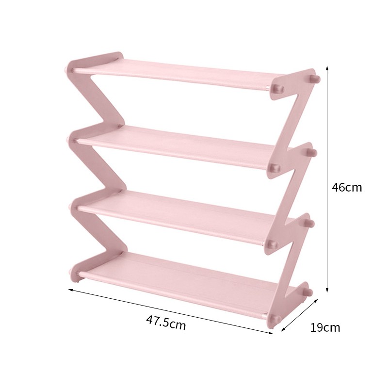 Z-Shaped Multi Layer Assembled Non-woven Shoe Rack Household Organization Shelf Save Space Shoe Vertical Storage Holders